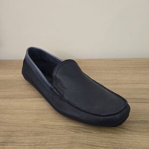NEW Salvatore Ferragamo Leather Slip-On Loafers Drivers Shoes Navy Blue 8 EE